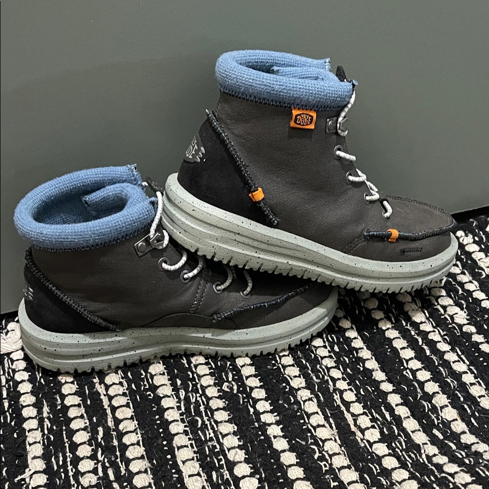Hey Dude Kids' Black and Blue Boots